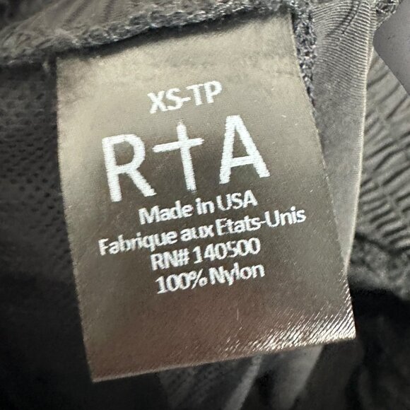 RtA Black‎ Sporte Track Pants Joggers Edgy Zipper Womens Size XS High Waist Y2K - Picture 12 of 16